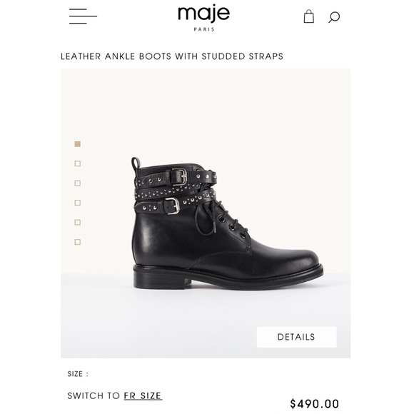 Maje Shoes - ⬇️$350 MAJE Flint leather boots 7